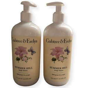 2 Crabtree & Evelyn Summer Hill Body Lotion 16.9 oz Pump Bottle New Discontinued